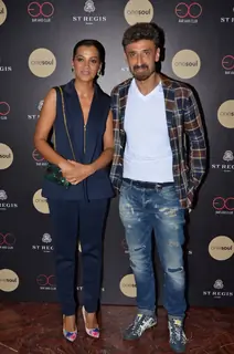 Rahul Dev and Mugdha Godse at Birthday bash of Shamita Singha at St Regis