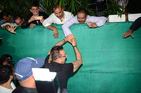 Sanjay Dutt meets his fans on his birthday