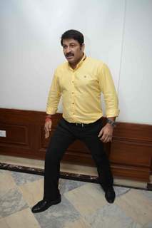 Manoj Tiwari at the Press confrence of Luv Kush biggest Ram Leela at Constitutional Club