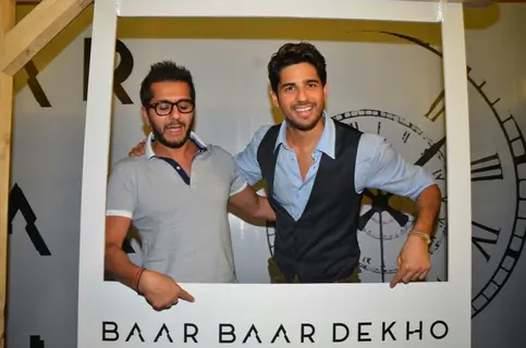 Sidharth Malhotra and Ritesh Sidhwani at the special screening of trailor of 'Bar Bar Dekho'