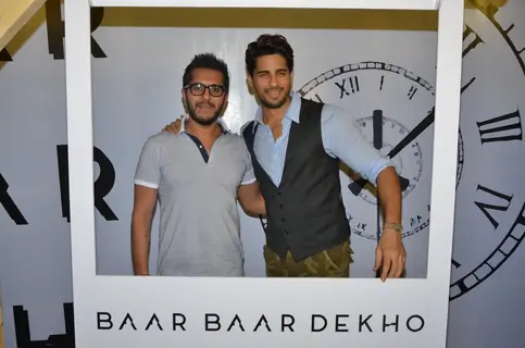 Sidharth Malhotra and Ritesh Sidhwani at the special screening of trailor of 'Bar Bar Dekho'
