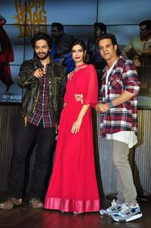 Diana Penty, Ali Fazal and Jimmy Shergill at Launch of 'Happy Bhag Jayegi'