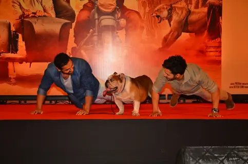 Varun Dhawan and John Abraham at Success Bash of 'Dishoom'