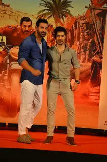Varun Dhawan and John Abraham at Success Bash of 'Dishoom'