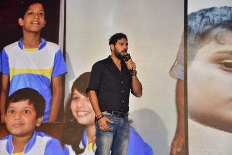 Cricketer Yuvraj Singh at Launch of Oppo F1S smartphone