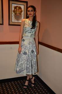 'The pretty' Diana Penty poses for the shutterbugs while promoting Happy Bhag Jayegi!