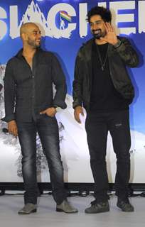 Hasan Zaidi and Rannvijay Singh at Promotion of Salute Saichen Documentary by Eros