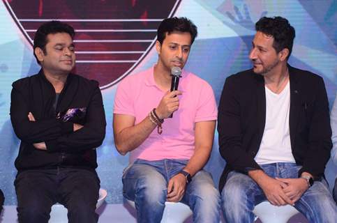 A.R. Rahman, Sulaiman Merchant and Salim Merchant at Qyuki musical collaboration with YouTube event