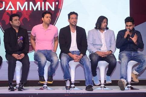 A.R. Rahman, Sulaiman Merchant and Salim Merchant at Qyuki musical collaboration with YouTube event