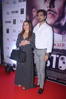 Esha Deol along with her husband Bharat Takhtani at Special Screening of 'Rustom' at Yashraj Studios