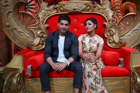 Gurmeet Choudhary & Debina Bonnerjee Choudhary with Colors TV Shoots for a 'Couple Special' Episode