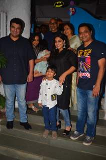 Vidya Balan with Siddharth Roy Kapur and Family Snapped at Olives Restaurant