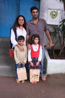 Kunaal Roy Kapur Snapped with Family at Olives Restaurant