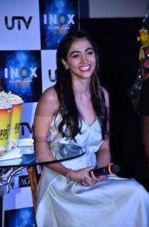 Pooja Hegde Surprise their fans by INOX Theatre