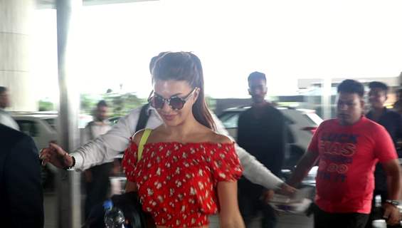 Jacqueline Fernandes snapped at Airport