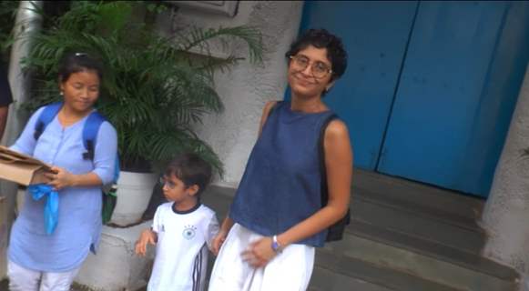 Kiran Rao with his kid at Vidya's kids Bday Bash