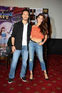 Tiger Shroff and Jacqueline Fernandes at Press meet of 'A Flying Jatt' in Delhi