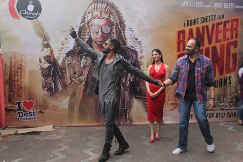 Ranveer Singh and Tamannnah Bhatia Promotes of 'Ranveer Ching Returns' at Gaitey Galaxy Theatre