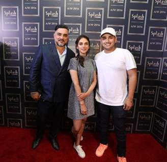 Raza Beig, CEO, Splash, Aditi Rao Hyadri and Ali Beig at the launch of Splash Fashion AW16 collectio