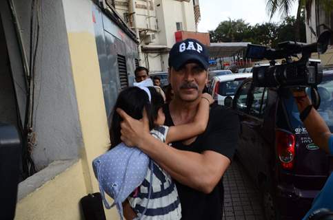 Twinkle and Akshay take Family out for movie at PVR Juhu