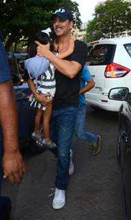 Twinkle and Akshay take Family out for movie at PVR Juhu