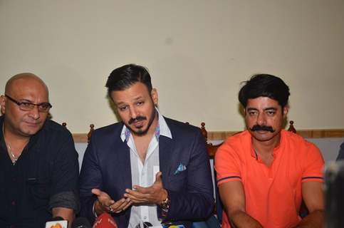 Sushant Singh, Vivek Oberoi and Amit Behl at CINTAA Meeting