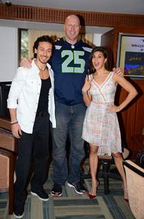 Jacqueline Fernandes, Nathan Jones and Tiger Shroff at Promotion of 'A Flying Jatt'