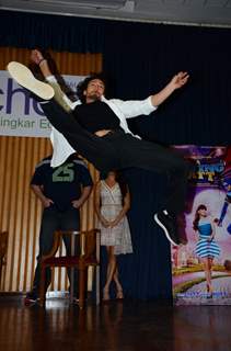 Tiger Shroff performs stunt at Promotion of 'A Flying Jatt'