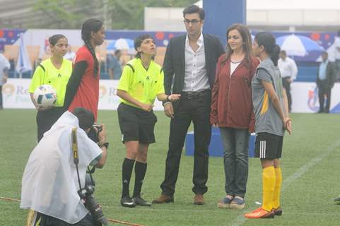 Ranbir Kapoor and Nita Ambani at Inauguration Match of Reliance Foundation Youth Sports