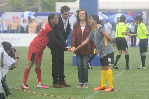 Ranbir Kapoor and Nita Ambani at Inauguration Match of Reliance Foundation Youth Sports