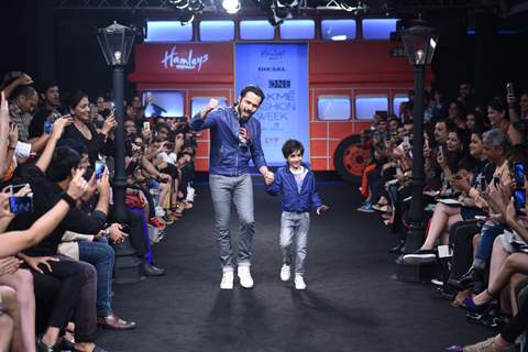 Day 5 - Emraan Hashmi walks with his son Ayaan at Lakme Fashion Week '16