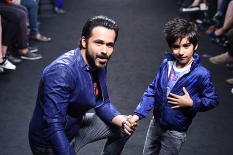 Day 5 - Emraan Hashmi walks with his son Ayaan at Lakme Fashion Week '16