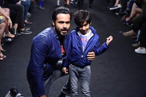 Day 5 - Emraan Hashmi walks with his son Ayaan at Lakme Fashion Week '16