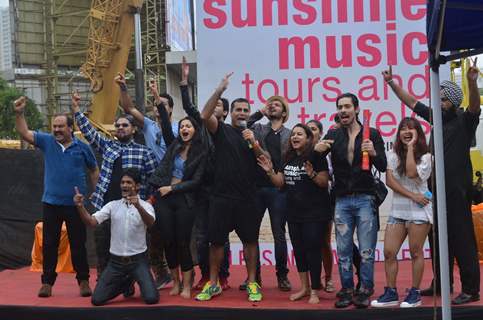 Shailendra Singh and Ashrut Jain at Promotion of 'Sunshine Music Tours and Travels'