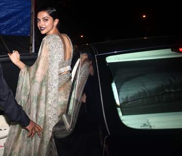 Deepika Padukone in Sabyasachi Snapped at Olive Bar