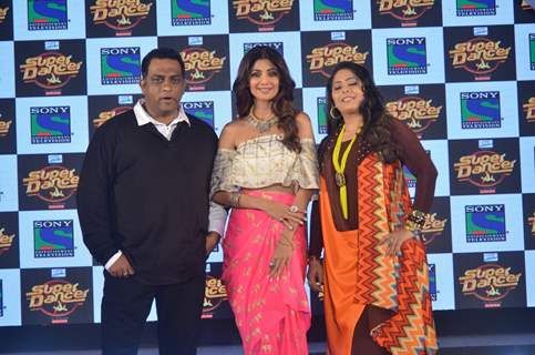 Geeta Kapur, Shilpa Shetty and Anurag Basu at Launch of Sony TV's 'Super Dancer Show'