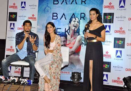 Sidharth Malhotra and Katrina Kaif at Press Meet of 'Baar Baar Dekho'