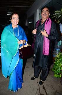 Shtraughan Sinha with wife Poonam Sinha at Special Screening of  'Akira'