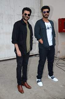 Anil Kapoor and Arjun Kapoor snapped at Mehboob Studio