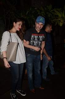 Saif Ali Khan and Kareena Kapoor snapped post dinner