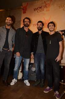 Farhan Akhtar, Arjun Rampal, Purab Kohli and Shashank Arora at Teaser Launch of ROCK ON 2!