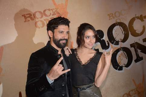 Farhan Akhtar and Shraddha Kapoor at Teaser Launch of ROCK ON 2!