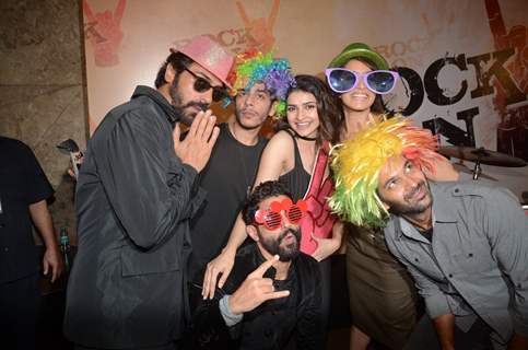 Farhan, Arjun, Purab, Prachi, Shraddha and Shashank Arora at Teaser Launch of ROCK ON 2!