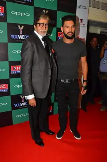 Amitabh Bachchan and Yuvraj Singh at Launch of Yuvraj Singh's new Clothing line 'YouWeCan'