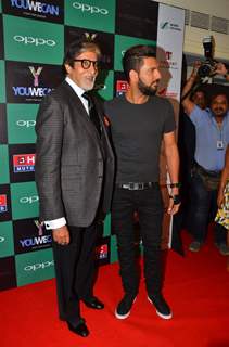 Amitabh Bachchan and Yuvraj Singh at Launch of Yuvraj Singh's new Clothing line 'YouWeCan'