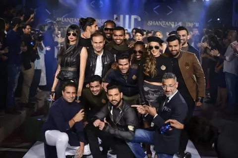 Yuvraj Singh, Hazel Keech along with other cricketers at Launch of new Clothing line 'YouWeCan'