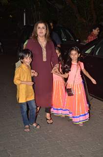 Farah Khan with kids at Anil Kapoor's Ganesh Chaturthi Celebrations!