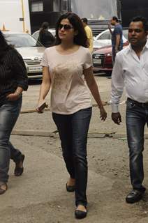 Shamita Shetty on the sets of Kum Kum Bhagya