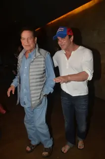 Sohail Khan and Salim Khan at Special Screening of 'Freaky Ali'