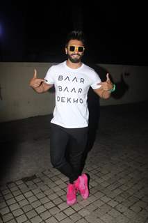 Ranveer Singh at Special screening of 'Bar Bar Dekho'